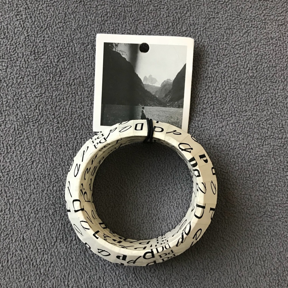Anthropologie Alphabet bangle bracelet - letter D
